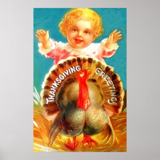meisje met Thanksgiving Poster in Turkije (Voorkant)