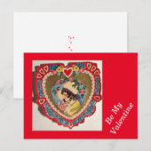  meisje met Valentijn hartkaart Briefkaart (Voorkant / Achterkant)