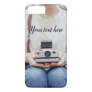 Meisje met vintagecamera 	iPhone 8 plus / 7 plus hoesje