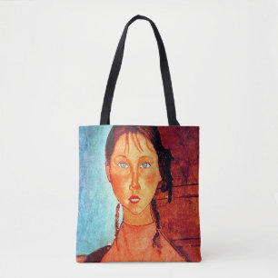 Meisje met vlechten, Modigliani Draagtas