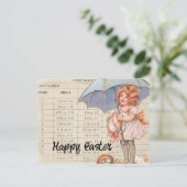  meisje met vleespaasmakerij briefkaart (Staand voorkant)