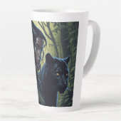 Meisje met zwarte panter latte mok (Rechterhoek)