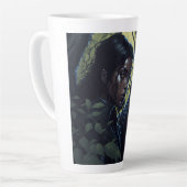 Meisje met zwarte panter latte mok (Linkerhoek)