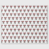 Meisje muis op wit cadeaupapier (Vlak)