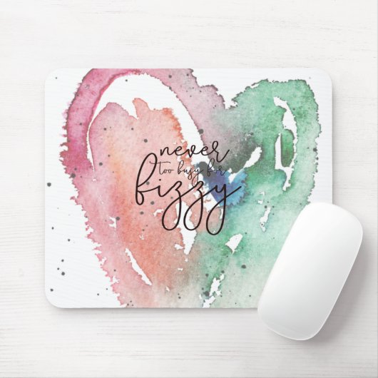 Meisje 'Nooit te druk voor duizeligheid' Muismat (Met muis)