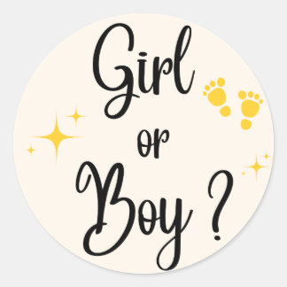 Meisje of jongen baby sticker