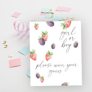 Meisje of jongen draag u alstublieft uw raad poster