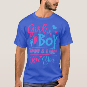 Meisje of jongen mama en papa houden van je sekse t-shirt