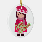 Meisje of Jongen Ornament met kerst (Rechts)