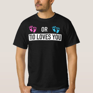Meisje of jongen, roze of blauwe tio houdt van je t-shirt