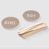 Meisje of jongen? | Rustic Kraft Baby shower Game Handwaaier (Niet-gemonteerd)