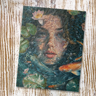 Meisje onder water legpuzzel
