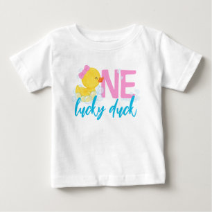 Meisje One Lucky Duck Aquarel Eendje 1e Verjaardag