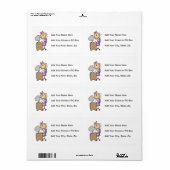 Meisje op computer etiket (Full Sheet)