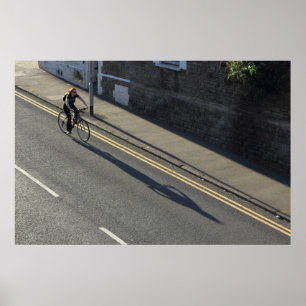 Meisje op een fiets poster