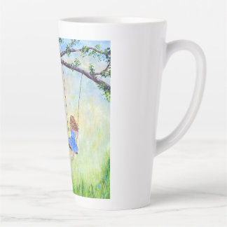Meisje op een Schommel Latte Mok