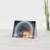 Meisje op een Tree Swing Note Kaart (Voorkant)