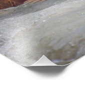 Meisje op het strand foto afdruk (Hoek)