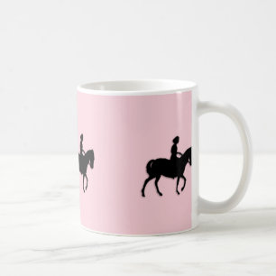 Meisje op Paard/het Roze van het Pony Koffiemok