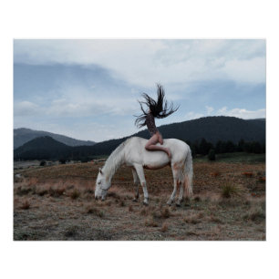 Meisje op paard perfect poster