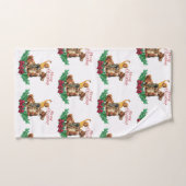 meisje op paardenkerst bad handdoek (Handdoek)