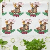  meisje op paardenkerst    theedoek (Gevouwen)