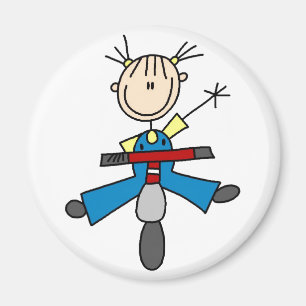 Meisje op scooter Magnet Magneet