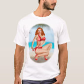 Meisje op strand t-shirt (Voorkant)