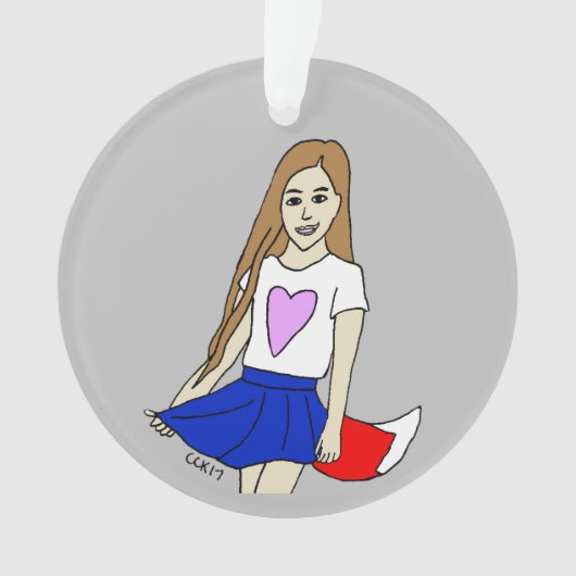 meisje ornament (voorkant)