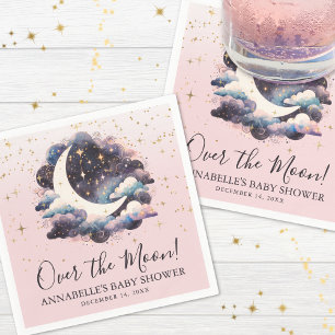 Meisje Over De Maan Baby Shower Servet