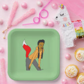 meisje papieren bordje (Feest)