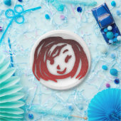 meisje papieren bordje (Feest)