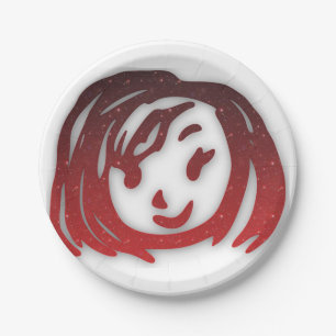 meisje papieren bordje