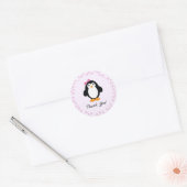  meisje Penguin Ronde Sticker (Envelop)