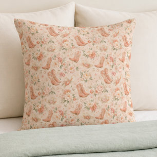Meisje Perzik Western Coquette Shabby Chic Kussen