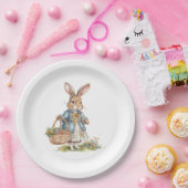 Meisje Peter Rabbit Evergreen Baby shower Papieren Bordje (Feest)