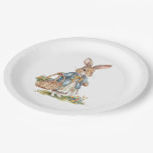 Meisje Peter Rabbit Evergreen Baby shower Papieren Bordje (Gekanteld)