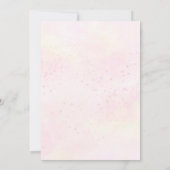 Meisje Pink Boho Olifant Baby shower Kaart (Achterkant)