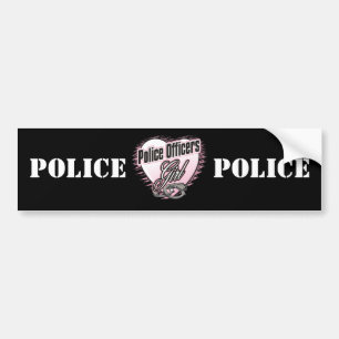 Meisje politieagenten bumpersticker