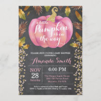 Meisje Pompoen Herfst Baby shower Gold Glitter