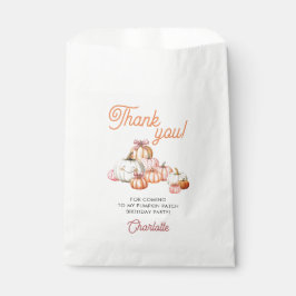 Meisje Pompoen Patch Bows Verjaardagsfeest Dank u Bedankzakje