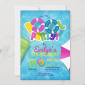 Meisje Pool Party Uitnodiging - Pool Uitnodiging v (Voorkant)