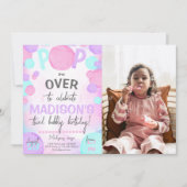 Meisje Pop Over Bubble Foto Kaart (Voorkant)