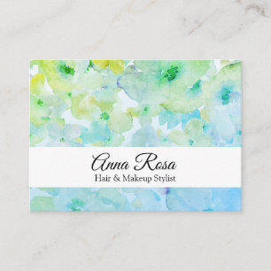 *~* Meisje Popular Floral Turquoise Green Beauty Visitekaartje
