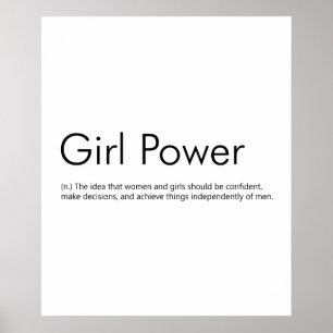 Meisje Power Definition   Feminisme Poster