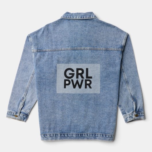 Meisje power denim jas denim jacket (Achterkant)