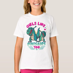 Meisje Power: Dinosaur Edition T-shirt