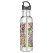 Meisje Power | Roze Meisje Mooie Wildflower Vrouwe Waterfles (Achterkant)