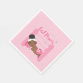 Meisje power roze servet (Hoek)