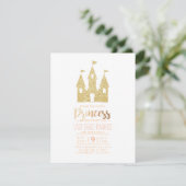 Meisje Prinses Verjaardag | Themafeestje Kaart (Staand voorkant)